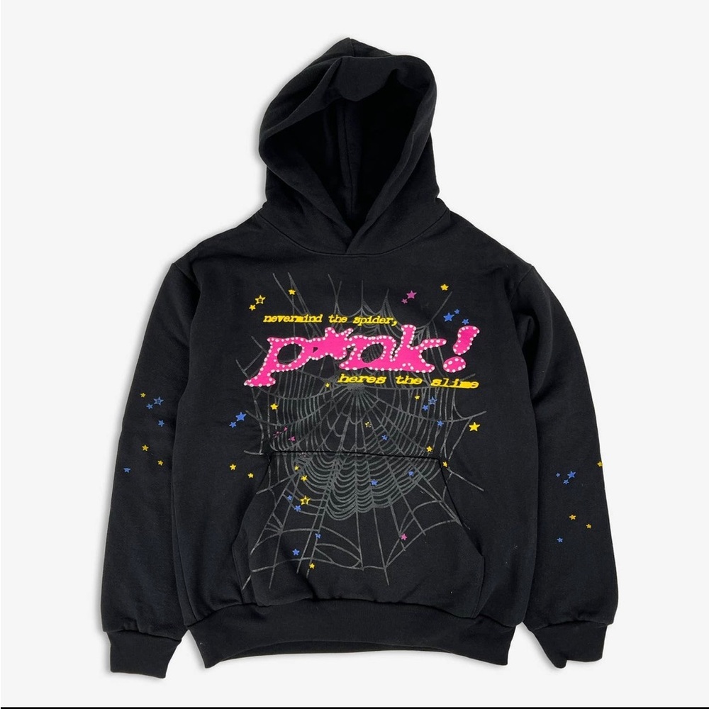 Sp5der p*nk Hoodie- Black